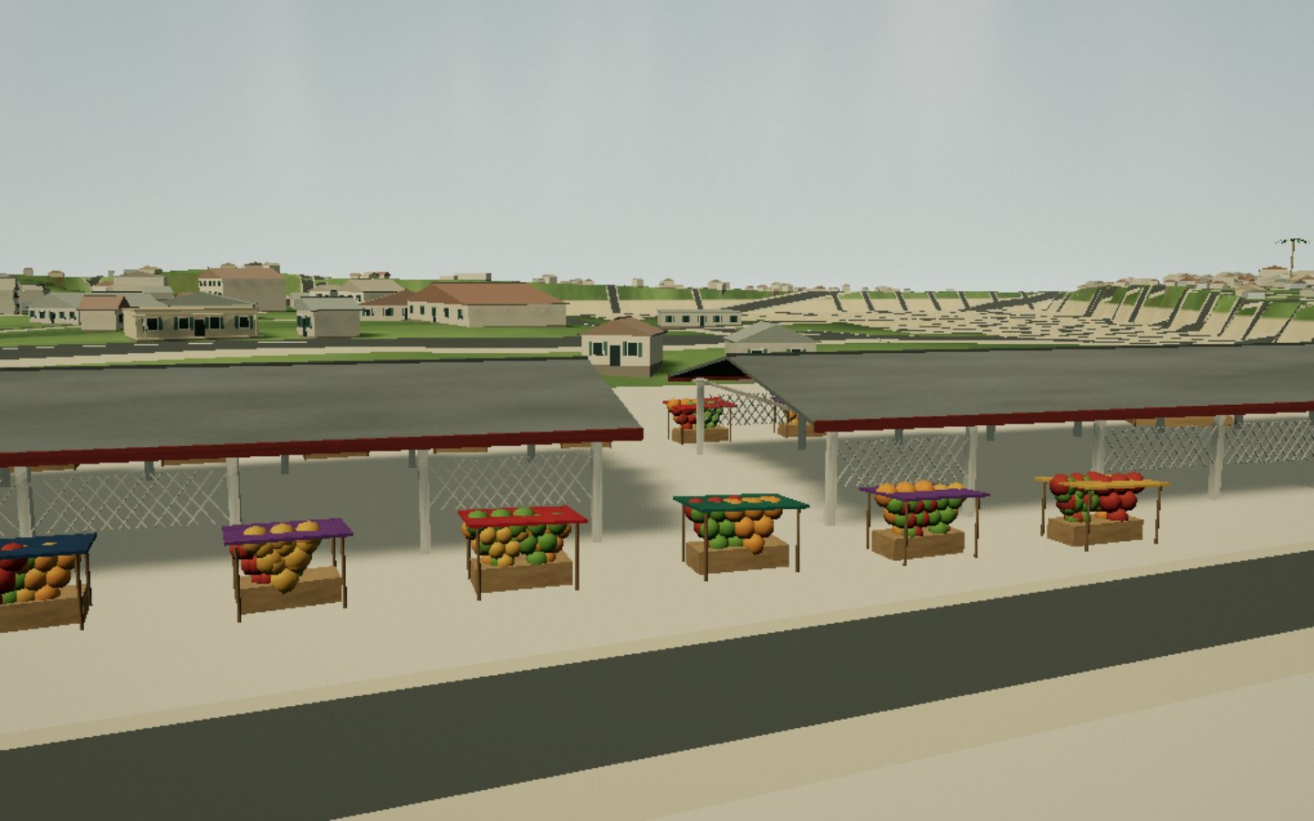 Le grand marché — illustration du paysage